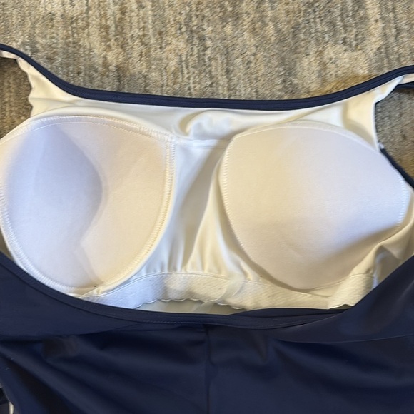 Lands' End Blue and White OnePiece Swimsuit with Stripes - size 10- New w/o tag - Picture 4 of 6